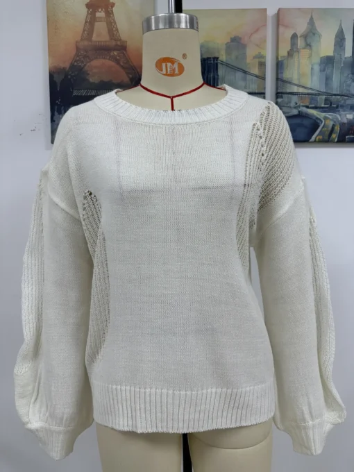 Autumn And Winter Hollow Pullover Fashion Knitting Women Round Neck Sweater 8 Autumn And Winter Hollow Pullover Fashion Knitting Women Round Neck Sweater -The Beauty Size Shop f09f9227b8c62373