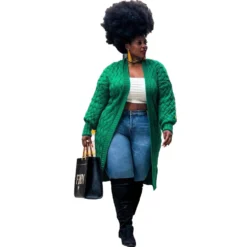 Plus Size Women Cardigan Sweater Jacket