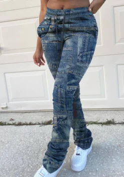 The Beauty Size Shop 31 Street Casual Sport Print Plus Size Pants