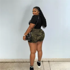 The Beauty Size Shop 11 Women'S Camo Cargo Shorts Sexy Fashion Plus Size Women'S Shorts