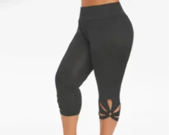 The Beauty Size Shop 27 Plus Size Women Cutout Petal Basic Cropped Pants